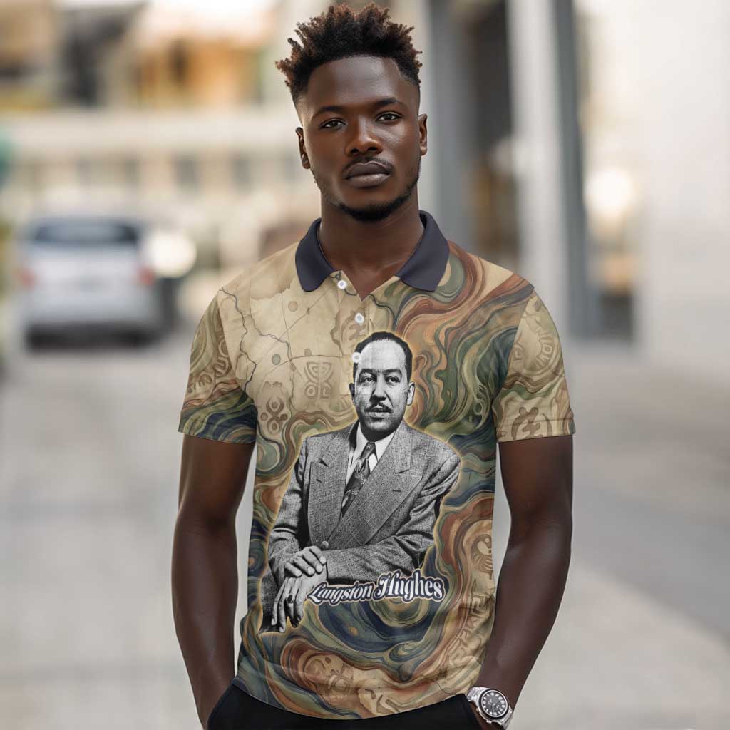 Langston Hughes Polo Shirt My Soul Has Grown Deep Like the Rivers - Wonder Print Shop