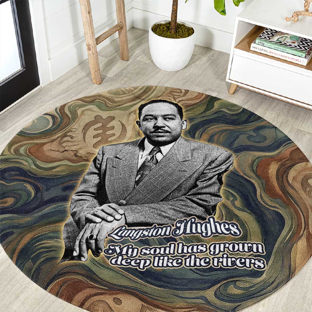 Langston Hughes Round Carpet My Soul Has Grown Deep Like the Rivers - Wonder Print Shop