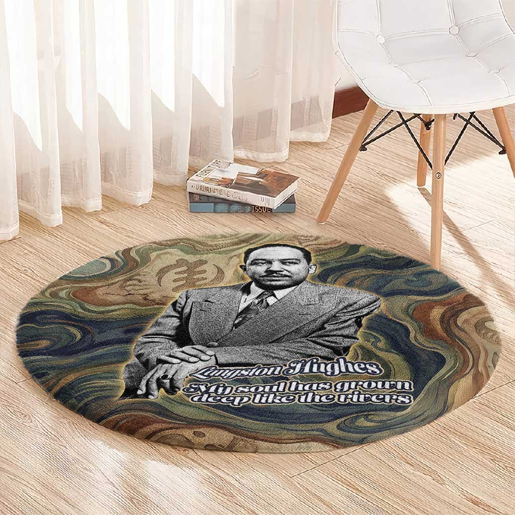 Langston Hughes Round Carpet My Soul Has Grown Deep Like the Rivers - Wonder Print Shop