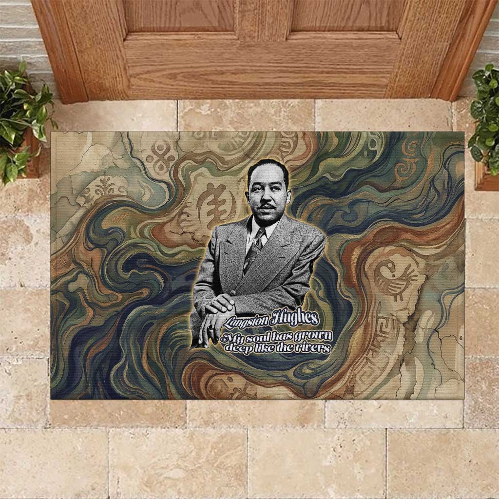 Langston Hughes Rubber Doormat My Soul Has Grown Deep Like the Rivers - Wonder Print Shop