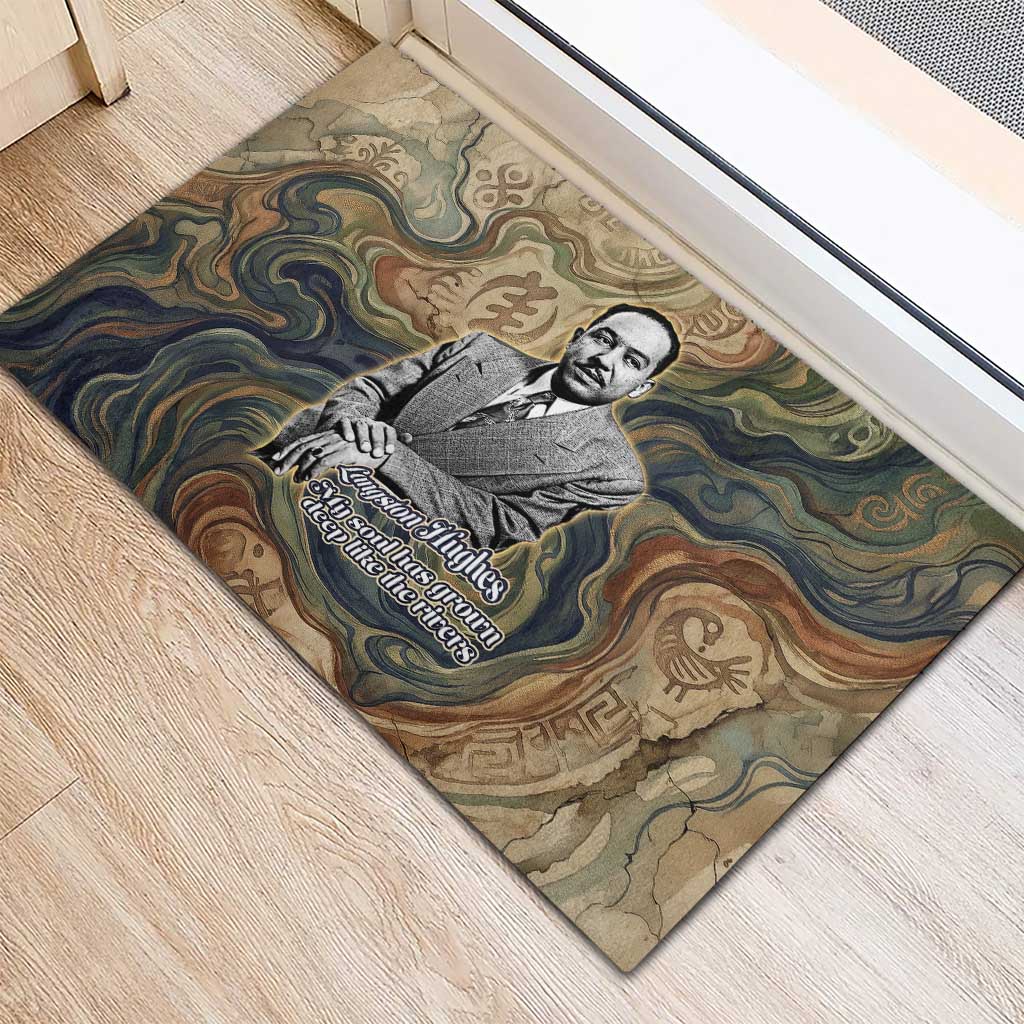 Langston Hughes Rubber Doormat My Soul Has Grown Deep Like the Rivers - Wonder Print Shop