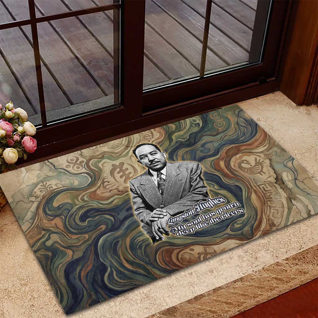 Langston Hughes Rubber Doormat My Soul Has Grown Deep Like the Rivers - Wonder Print Shop