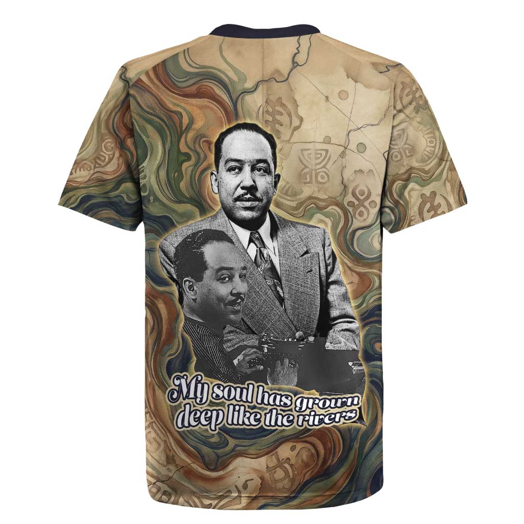 Langston Hughes Rugby Jersey My Soul Has Grown Deep Like the Rivers - Wonder Print Shop