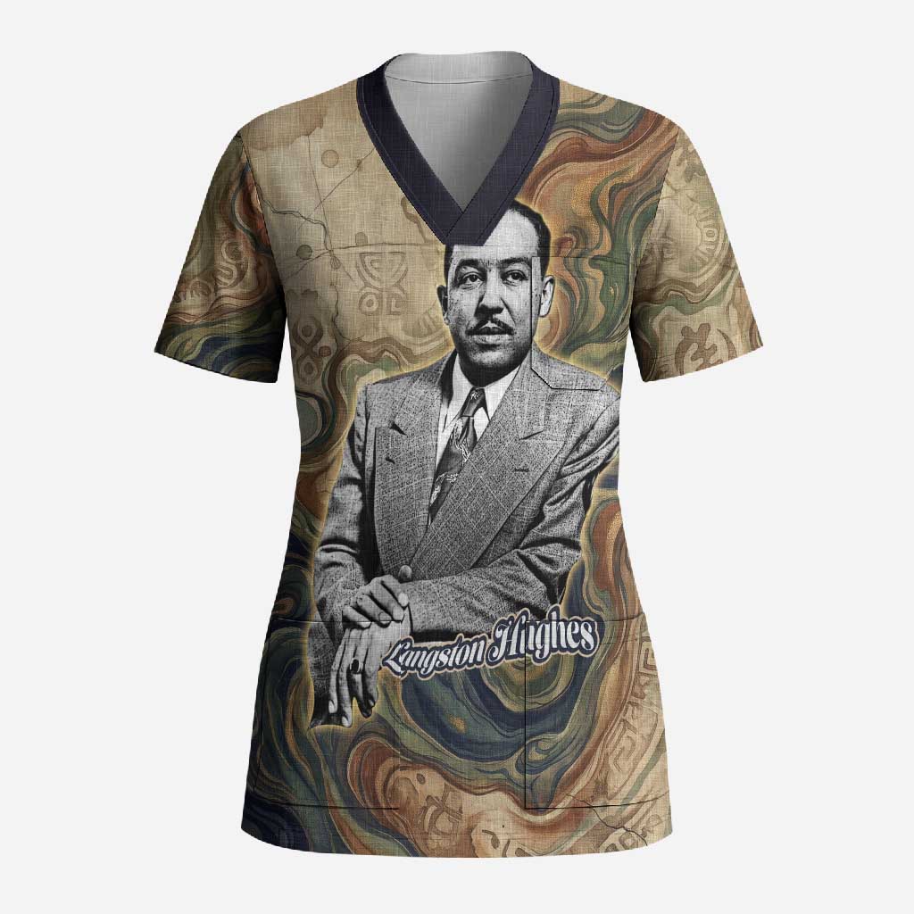 Langston Hughes Scrub Top My Soul Has Grown Deep Like the Rivers - Wonder Print Shop