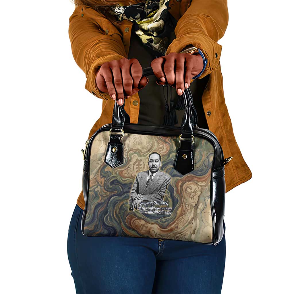 Langston Hughes Shoulder Handbag My Soul Has Grown Deep Like the Rivers - Wonder Print Shop
