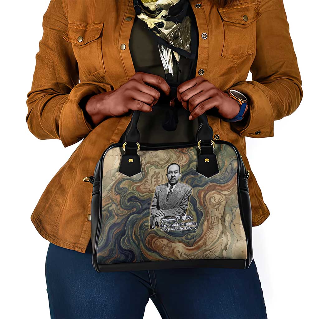 Langston Hughes Shoulder Handbag My Soul Has Grown Deep Like the Rivers - Wonder Print Shop