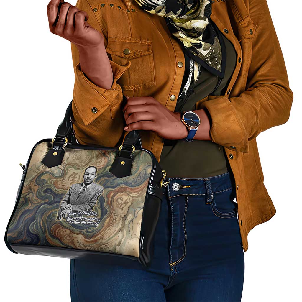 Langston Hughes Shoulder Handbag My Soul Has Grown Deep Like the Rivers - Wonder Print Shop