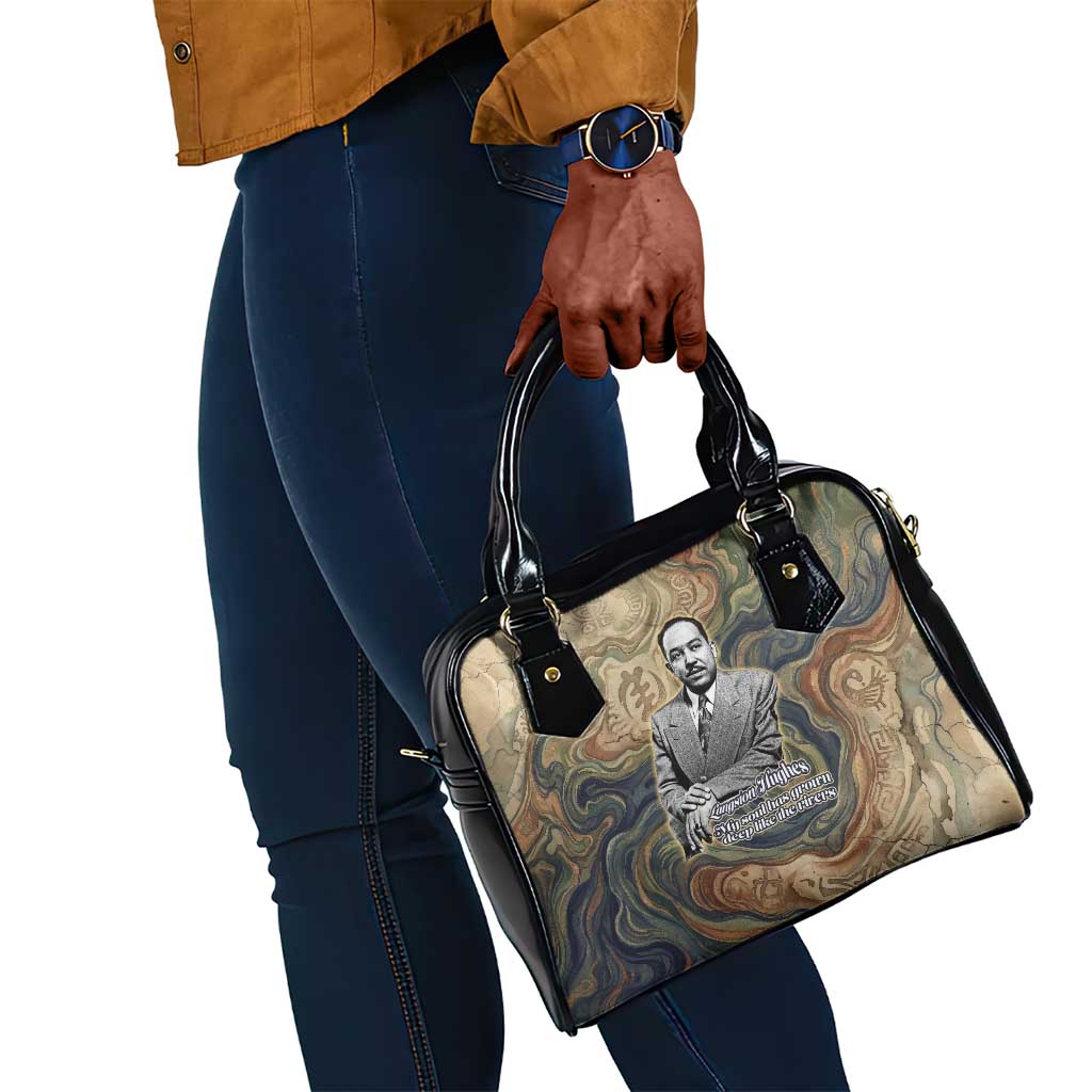 Langston Hughes Shoulder Handbag My Soul Has Grown Deep Like the Rivers - Wonder Print Shop