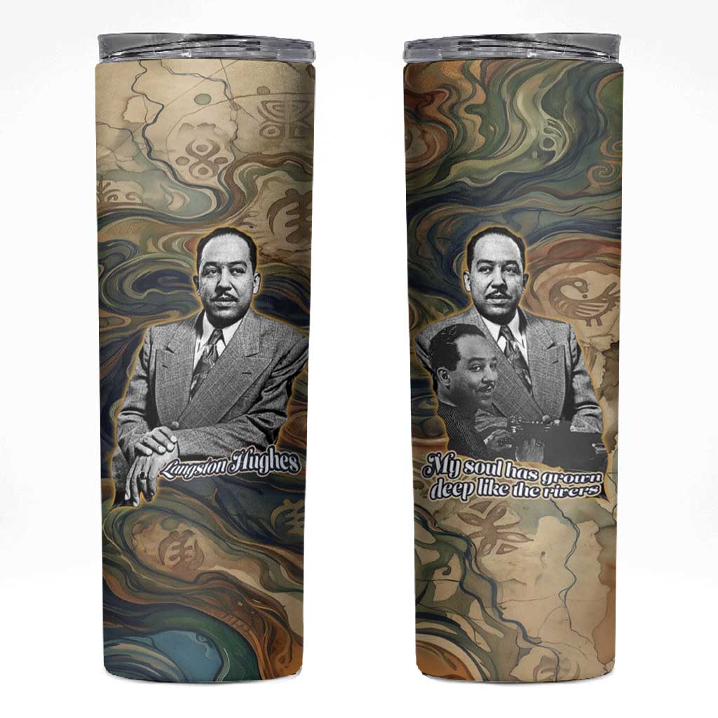 Langston Hughes Skinny Tumbler My Soul Has Grown Deep Like the Rivers - Wonder Print Shop