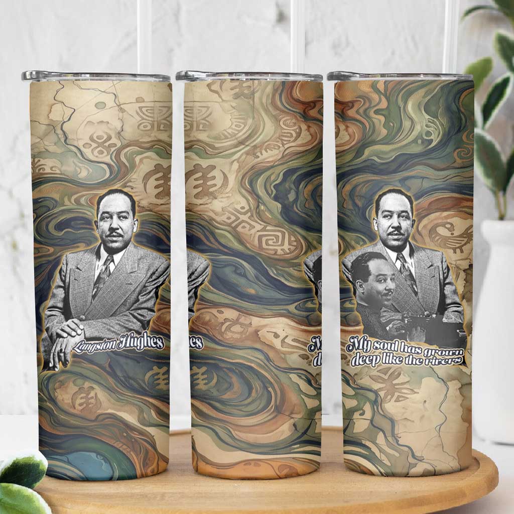 Langston Hughes Skinny Tumbler My Soul Has Grown Deep Like the Rivers - Wonder Print Shop