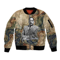 Langston Hughes Sleeve Zip Bomber Jacket My Soul Has Grown Deep Like the Rivers - Wonder Print Shop