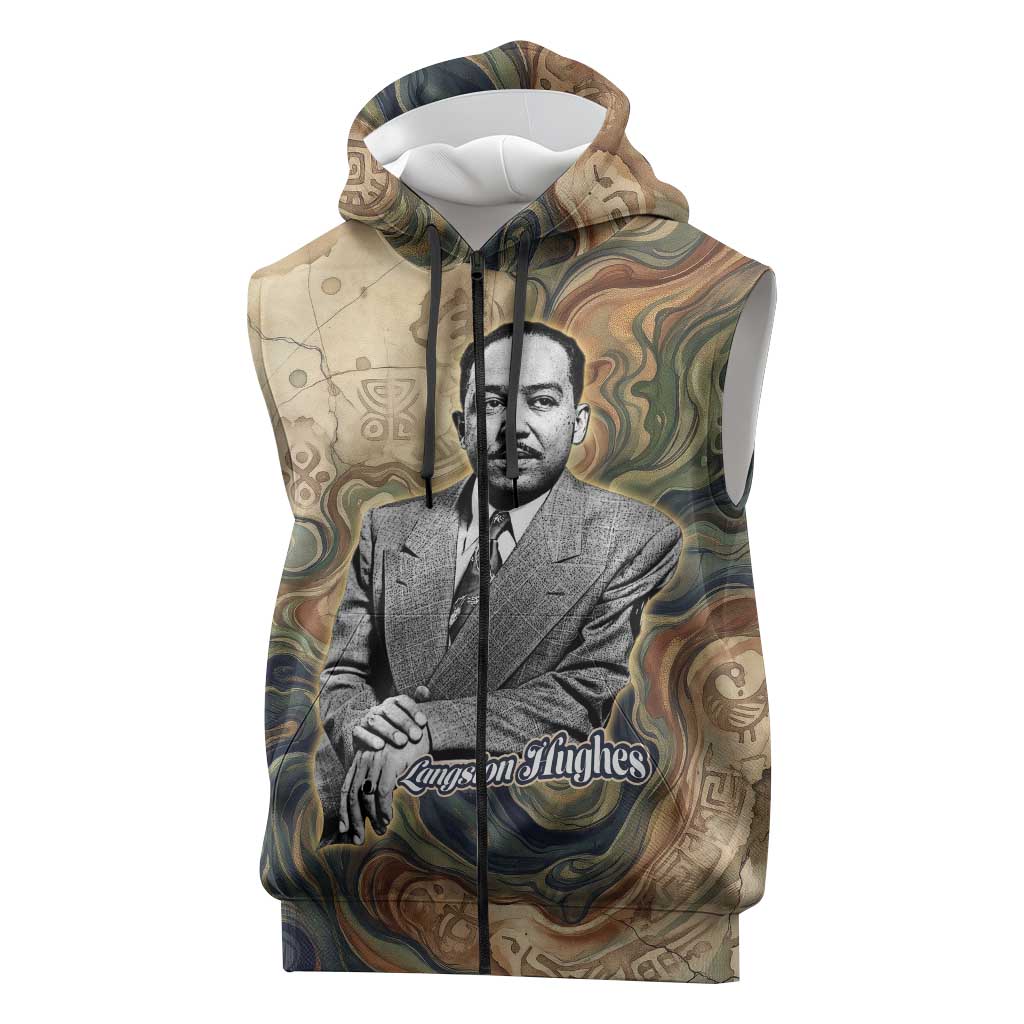 Langston Hughes Sleeveless Zip Hoodie My Soul Has Grown Deep Like the Rivers - Wonder Print Shop