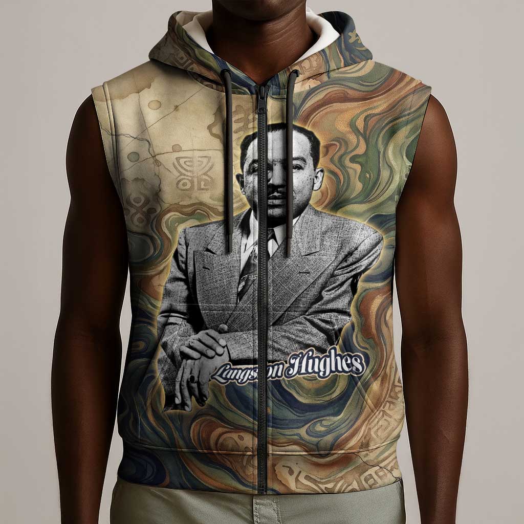 Langston Hughes Sleeveless Zip Hoodie My Soul Has Grown Deep Like the Rivers - Wonder Print Shop