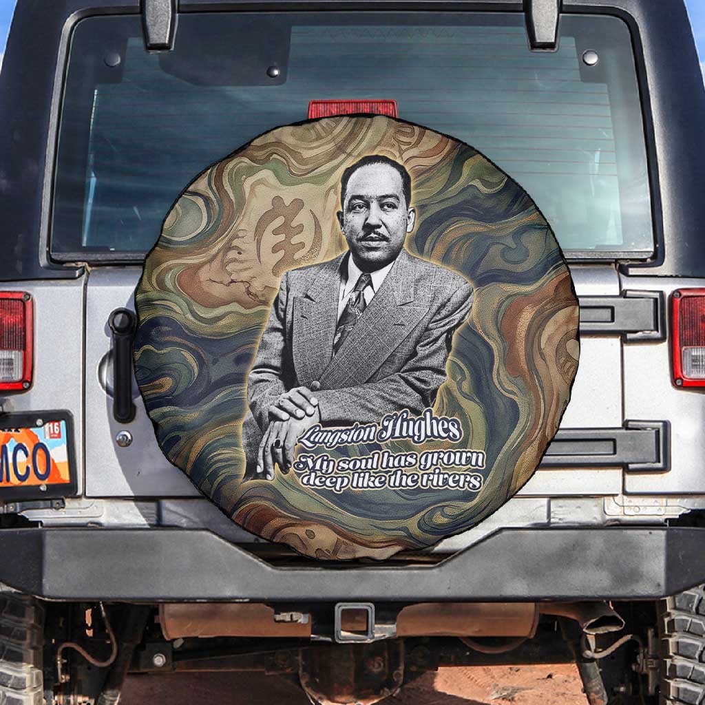 Langston Hughes Spare Tire Cover My Soul Has Grown Deep Like the Rivers - Wonder Print Shop