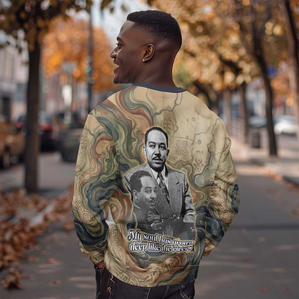 Langston Hughes Sweatshirt My Soul Has Grown Deep Like the Rivers - Wonder Print Shop