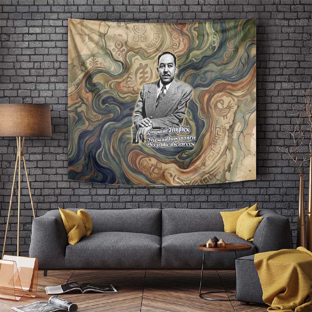 Langston Hughes Tapestry My Soul Has Grown Deep Like the Rivers - Wonder Print Shop