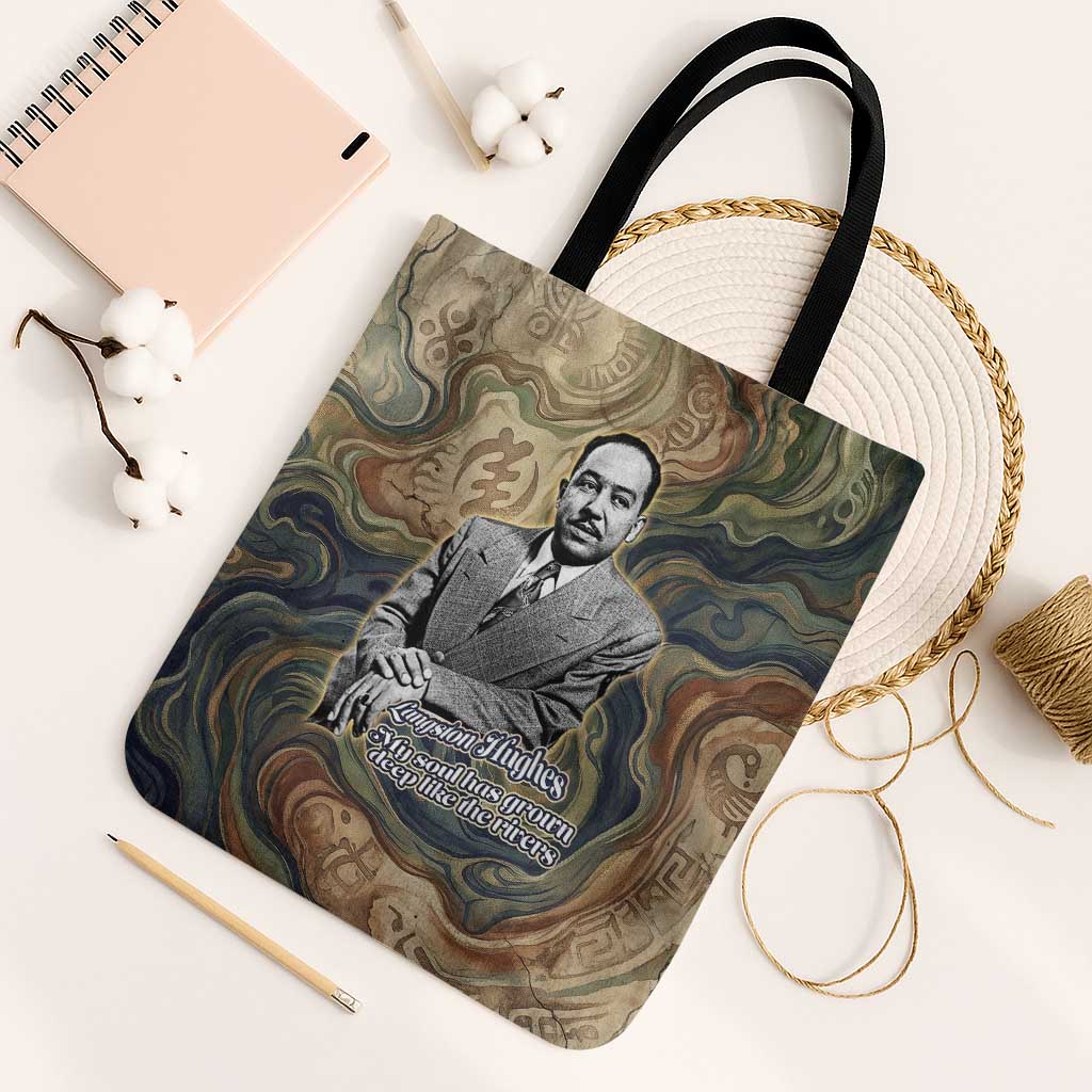 Langston Hughes Tote Bag My Soul Has Grown Deep Like the Rivers - Wonder Print Shop