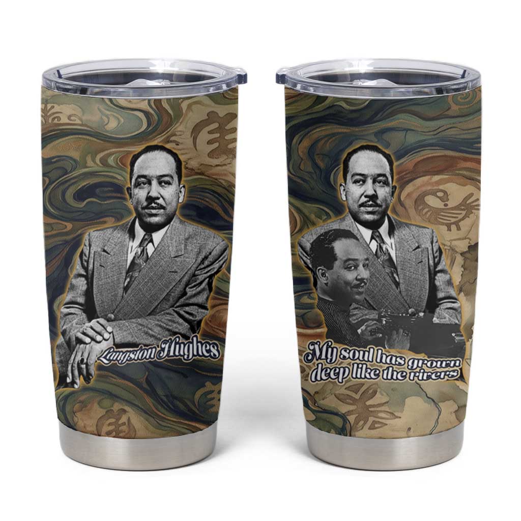 Langston Hughes Tumbler Cup My Soul Has Grown Deep Like the Rivers - Wonder Print Shop