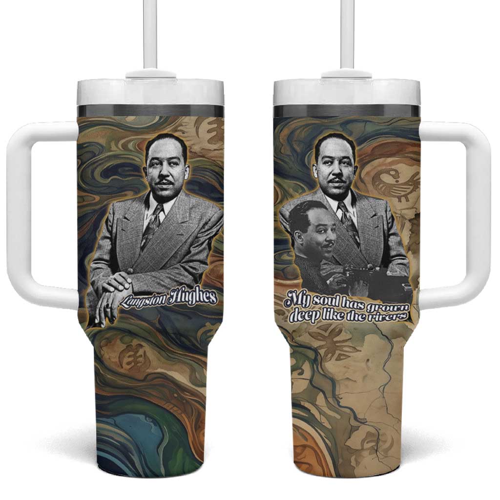 Langston Hughes Tumbler With Handle My Soul Has Grown Deep Like the Rivers - Wonder Print Shop