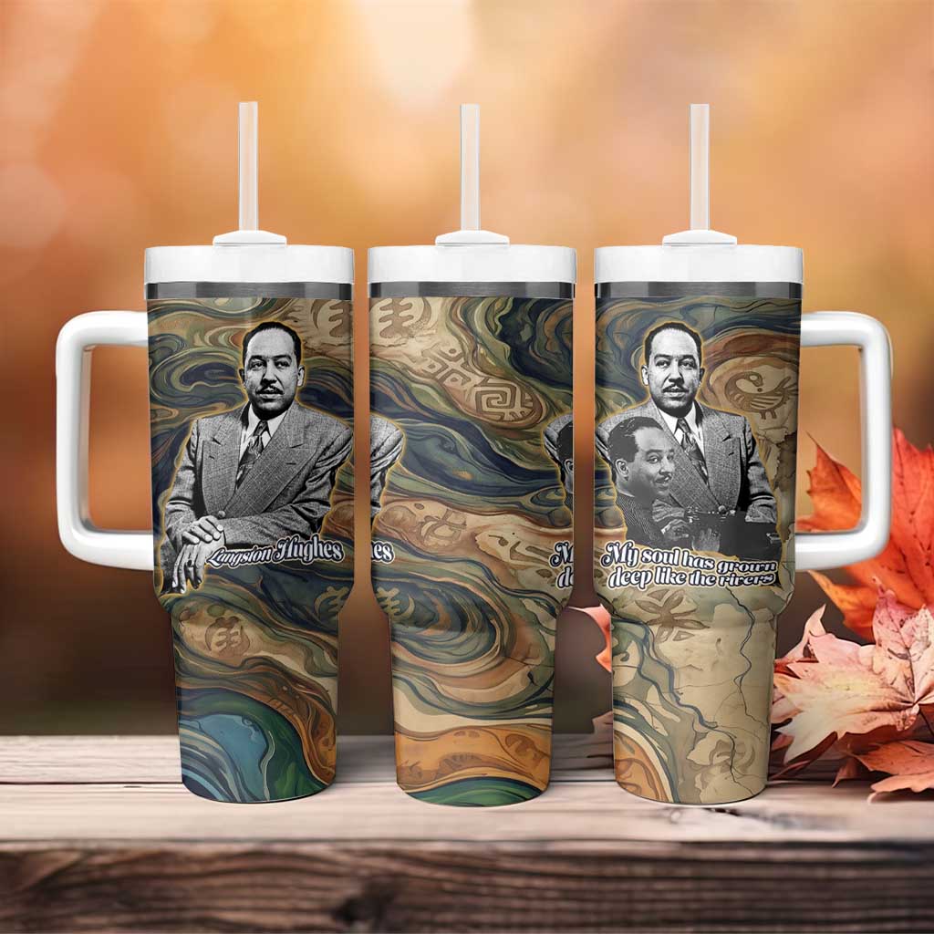 Langston Hughes Tumbler With Handle My Soul Has Grown Deep Like the Rivers - Wonder Print Shop