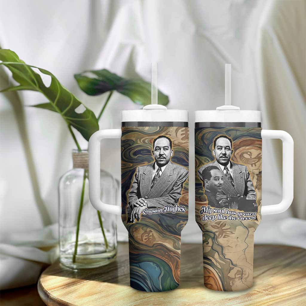 Langston Hughes Tumbler With Handle My Soul Has Grown Deep Like the Rivers - Wonder Print Shop