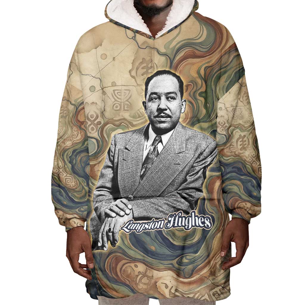 Langston Hughes Wearable Blanket Hoodie My Soul Has Grown Deep Like the Rivers - Wonder Print Shop