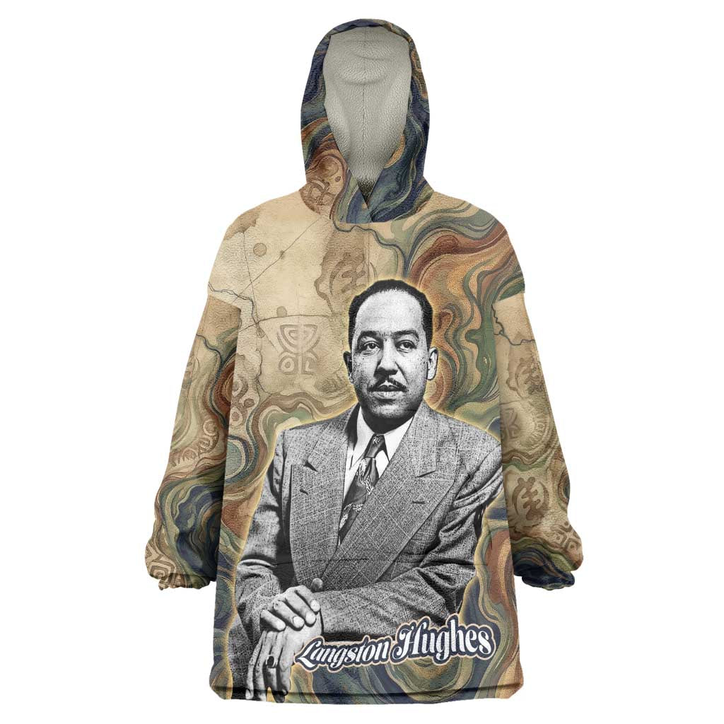 Langston Hughes Wearable Blanket Hoodie My Soul Has Grown Deep Like the Rivers - Wonder Print Shop