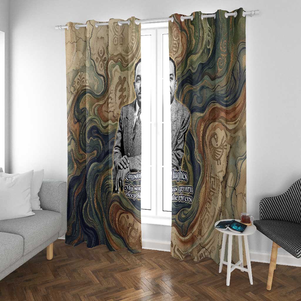 Langston Hughes Window Curtain My Soul Has Grown Deep Like the Rivers - Wonder Print Shop