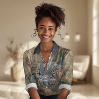 Langston Hughes Women Casual Shirt My Soul Has Grown Deep Like the Rivers - Wonder Print Shop