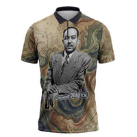 Langston Hughes Zipper Polo Shirt My Soul Has Grown Deep Like the Rivers - Wonder Print Shop