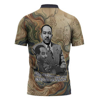 Langston Hughes Zipper Polo Shirt My Soul Has Grown Deep Like the Rivers - Wonder Print Shop