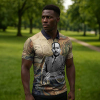 Langston Hughes Zipper Polo Shirt My Soul Has Grown Deep Like the Rivers - Wonder Print Shop