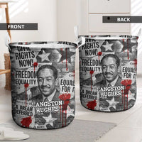 Langston Hughes Laundry Basket Urban Brick Wall Design with Protest Art and Poetry Powerful Quotes - Wonder Print Shop
