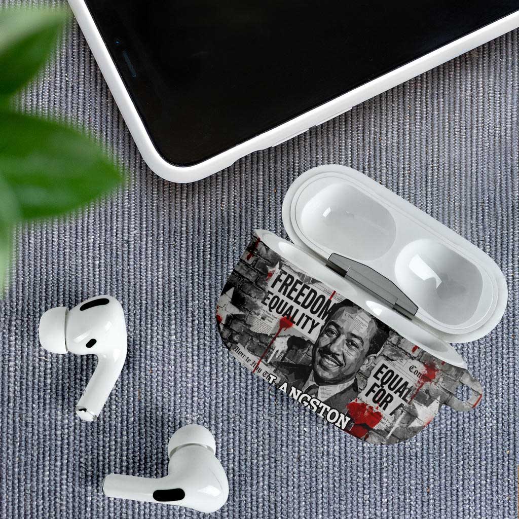 Langston Hughes AirPods Case Urban Brick Wall Design with Protest Art and Poetry Powerful Quotes - Wonder Print Shop