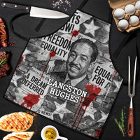 Langston Hughes Apron Urban Brick Wall Design with Protest Art and Poetry Powerful Quotes - Wonder Print Shop