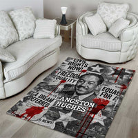 Langston Hughes Area Rug Urban Brick Wall Design with Protest Art and Poetry Powerful Quotes - Wonder Print Shop