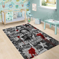 Langston Hughes Area Rug Urban Brick Wall Design with Protest Art and Poetry Powerful Quotes - Wonder Print Shop