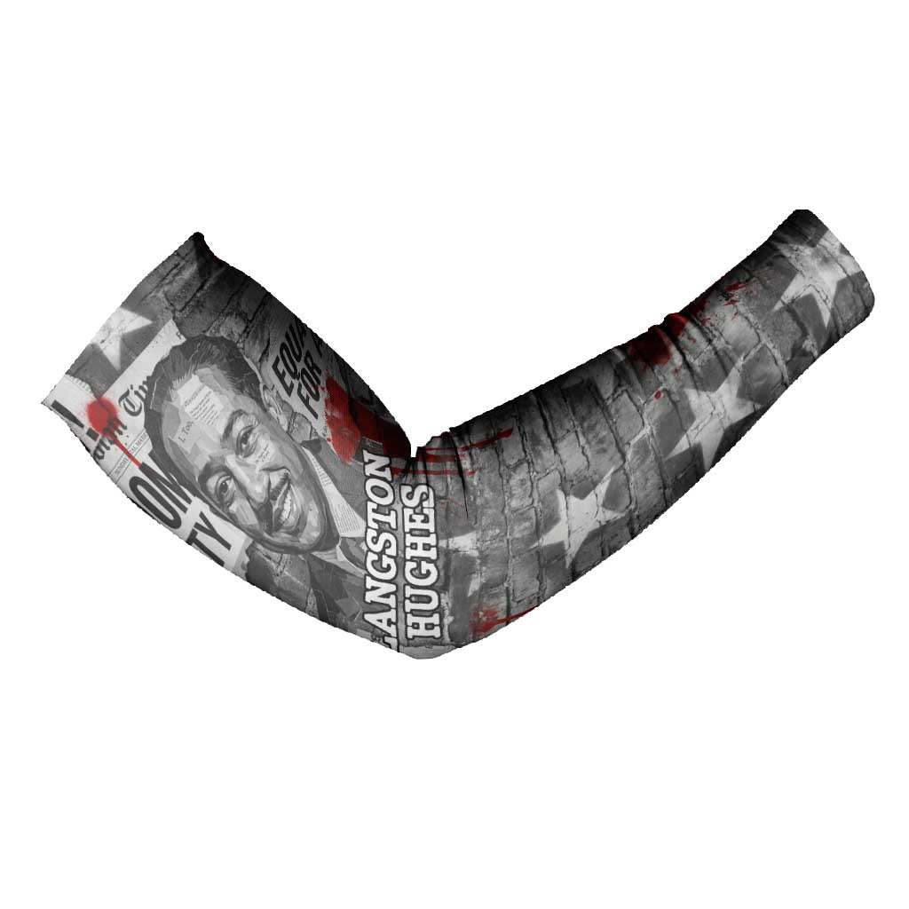 Langston Hughes Arm Sleeves Urban Brick Wall Design with Protest Art and Poetry Powerful Quotes - Wonder Print Shop
