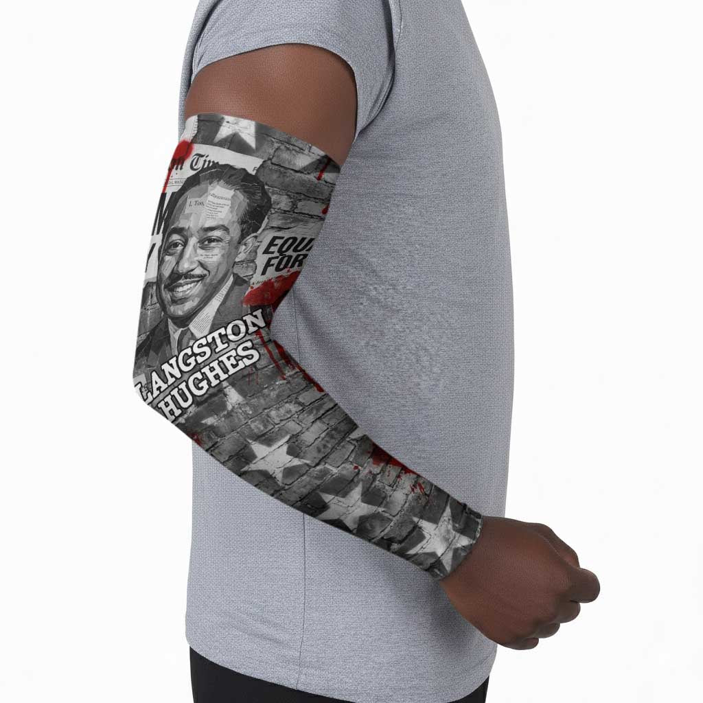 Langston Hughes Arm Sleeves Urban Brick Wall Design with Protest Art and Poetry Powerful Quotes - Wonder Print Shop