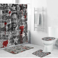 Langston Hughes Bathroom Set Urban Brick Wall Design with Protest Art and Poetry Powerful Quotes - Wonder Print Shop