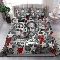 Langston Hughes Bedding Set Urban Brick Wall Design with Protest Art and Poetry Powerful Quotes - Wonder Print Shop