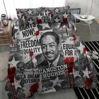 Langston Hughes Bedding Set Urban Brick Wall Design with Protest Art and Poetry Powerful Quotes - Wonder Print Shop
