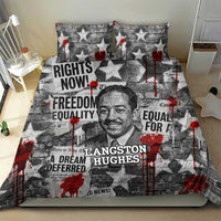 Langston Hughes Bedding Set Urban Brick Wall Design with Protest Art and Poetry Powerful Quotes - Wonder Print Shop