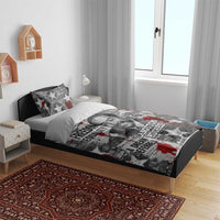 Langston Hughes Bedding Set Urban Brick Wall Design with Protest Art and Poetry Powerful Quotes - Wonder Print Shop