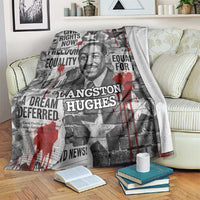 Langston Hughes Blanket Urban Brick Wall Design with Protest Art and Poetry Powerful Quotes - Wonder Print Shop