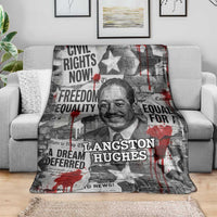Langston Hughes Blanket Urban Brick Wall Design with Protest Art and Poetry Powerful Quotes - Wonder Print Shop