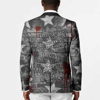 Langston Hughes Blazer Urban Brick Wall Design with Protest Art and Poetry Powerful Quotes - Wonder Print Shop