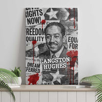 Langston Hughes Canvas Wall Art Urban Brick Wall Design with Protest Art and Poetry Powerful Quotes - Wonder Print Shop