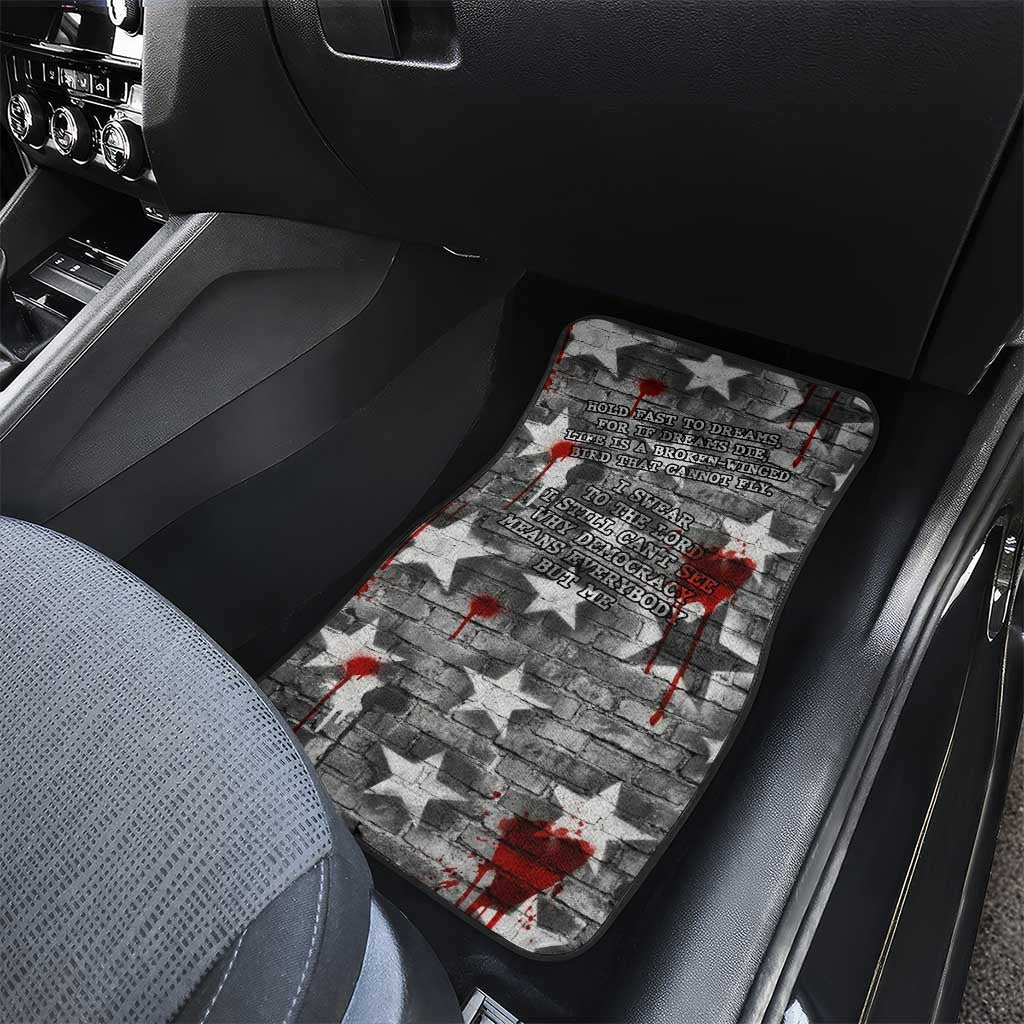 Langston Hughes Car Mats Urban Brick Wall Design with Protest Art and Poetry Powerful Quotes - Wonder Print Shop