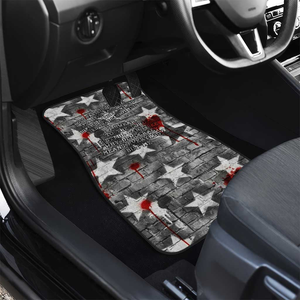 Langston Hughes Car Mats Urban Brick Wall Design with Protest Art and Poetry Powerful Quotes - Wonder Print Shop